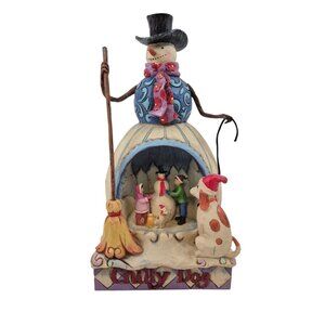 Jim Shore Heartwood Creek Chilly Dog Snowman Figurine Dog Children 2008 Boxed